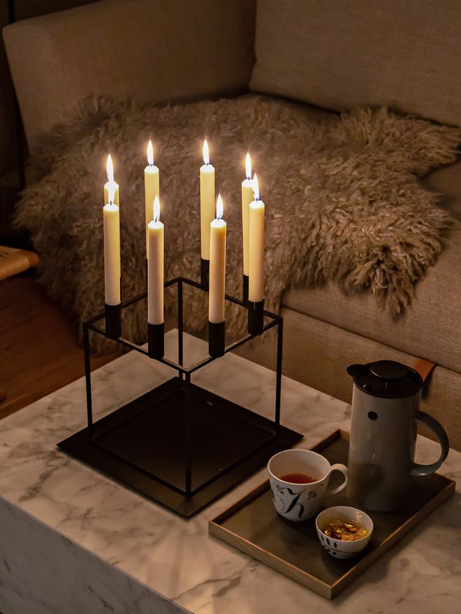 by Lassen Kubus 8 candleholder, black