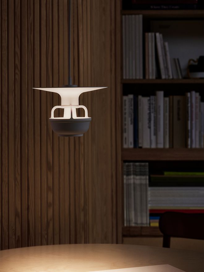 Artek Kori pendant with disc shade, white