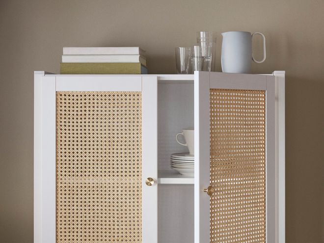 Lundia Classic cabinet with rattan doors