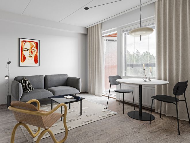 Sera Helsinki Laine matto kudottu, luonnonvalkoinen