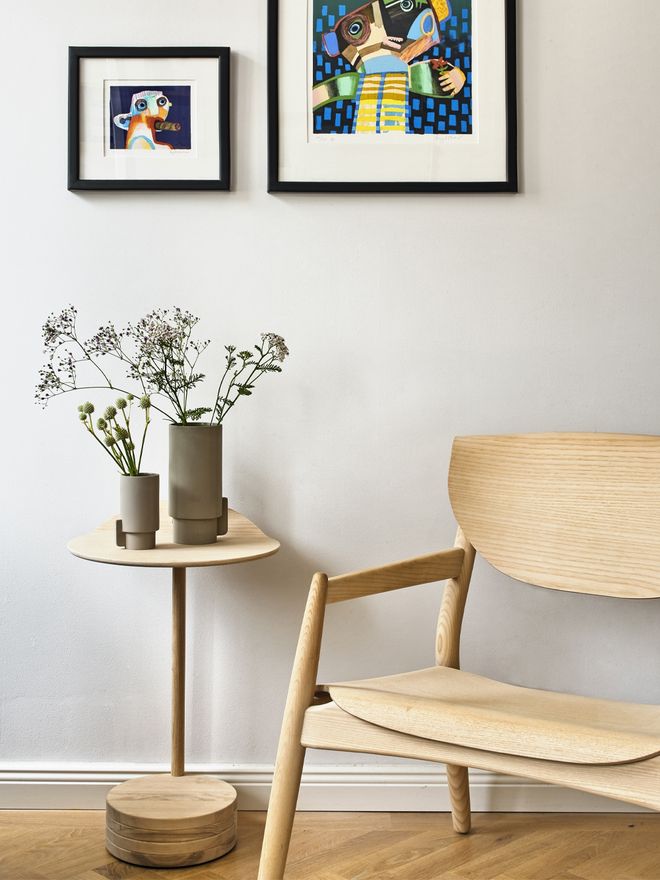 Form & Refine Stilk side table, white oiled oak