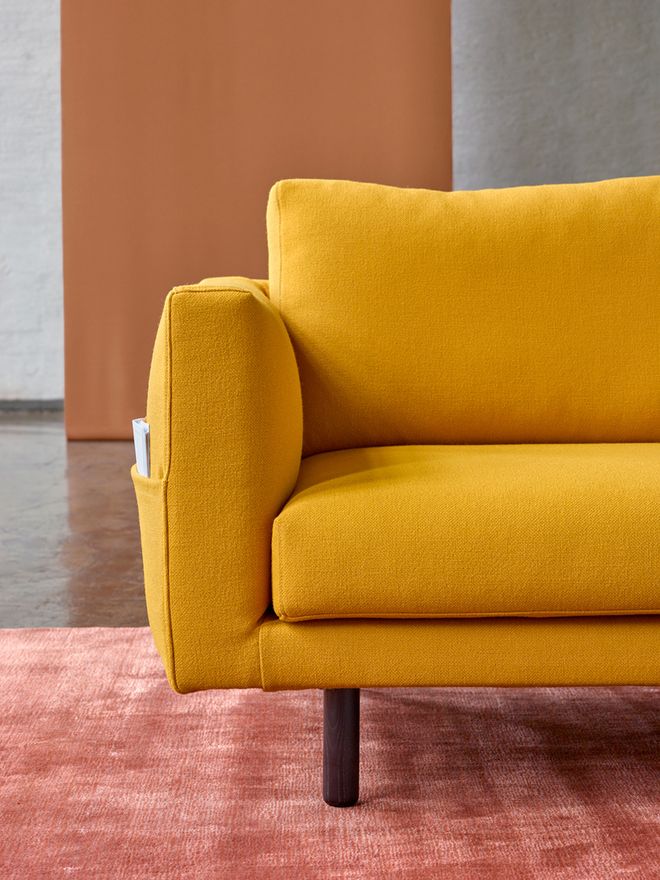 Hakola Cosy Pocket Wool sofa in saffron yellow