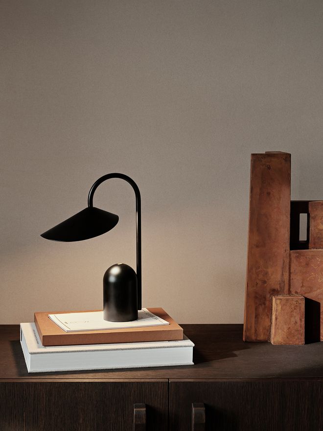 ferm LIVING Arum portable lamp, black
