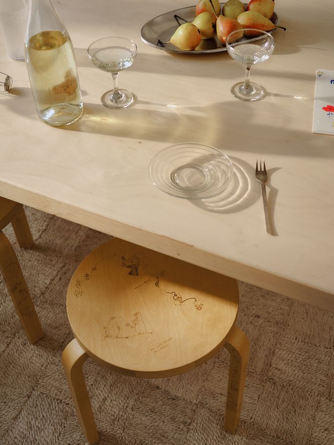Artek + Moomins collection, stool 60