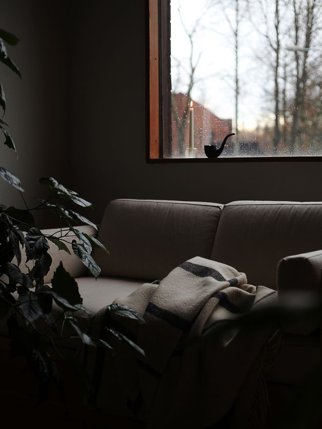 Candle by the window