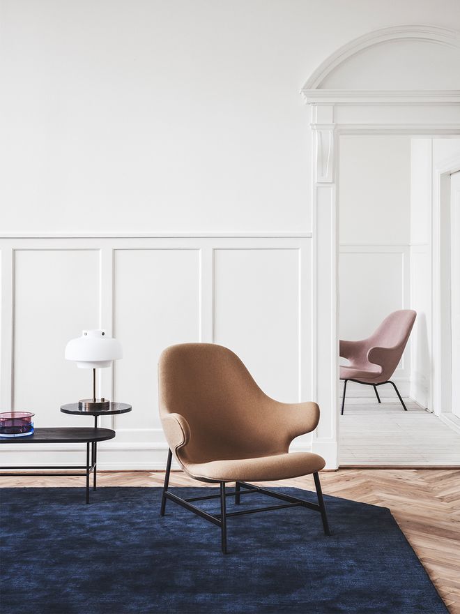 &Traditionin Catch JH14 lounge chairs in living room decor.