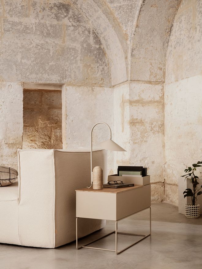 Ferm Living's Plant Box in a living room.