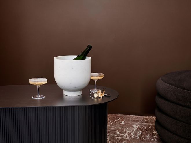 Ferm Living Ripple champagne saucers