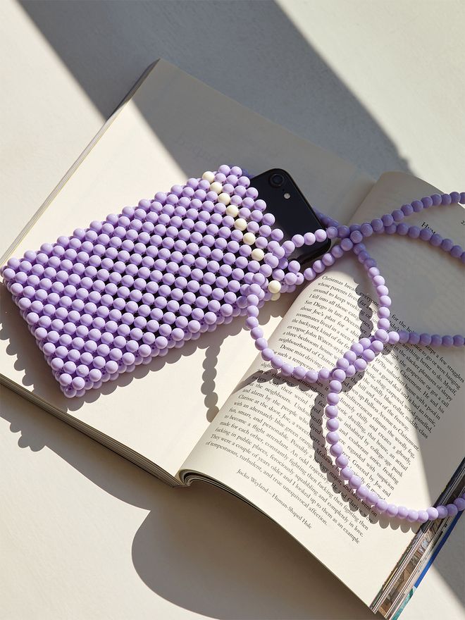 Hay Perla phone holder, Lila