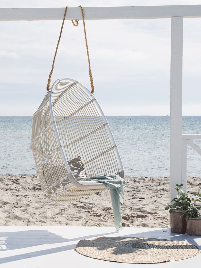 Sika-Design Renoir Exterior swing chair with cushion, white