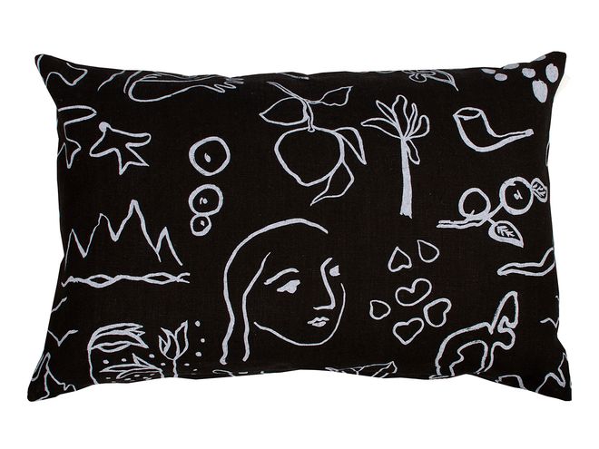 Saana ja Olli Onnenmaa cushion cover, 40 x 60 cm, black - white