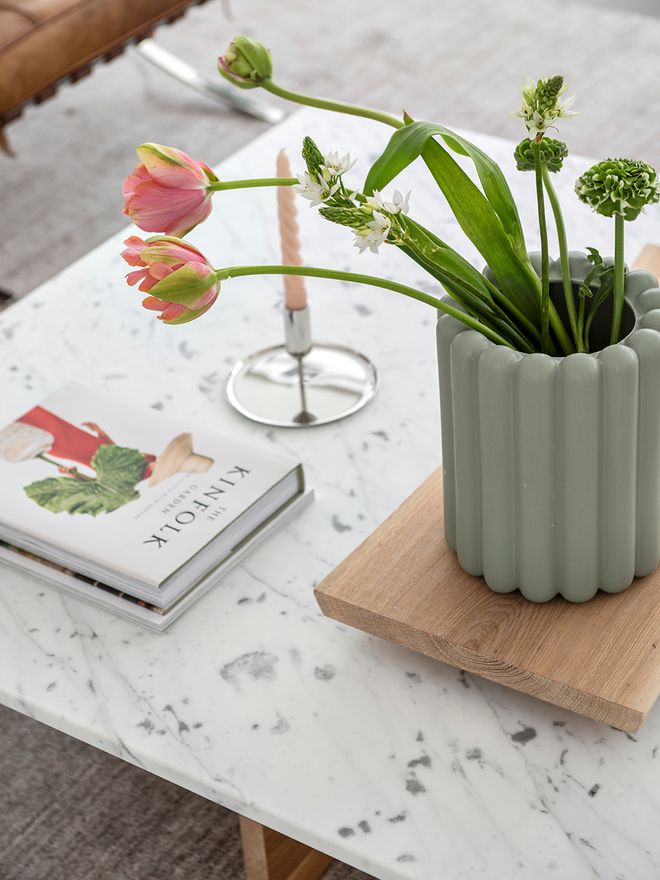A marble table
