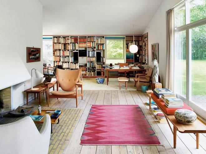 The living room at the Finn Juhl House