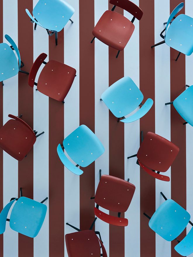 An image featuring Danish design brand HAY's most iconic items.