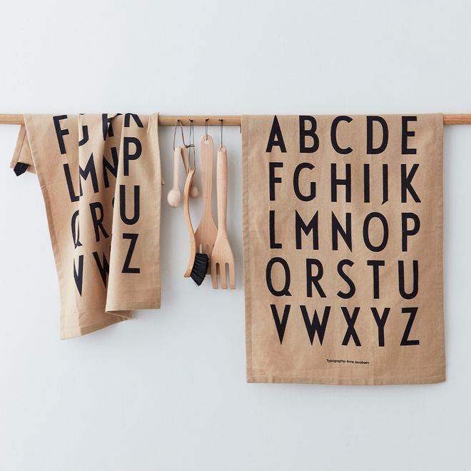 Design Letters Classic keittiöpyyhe, beige