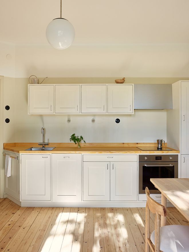 A kitchen crafted from solid wood