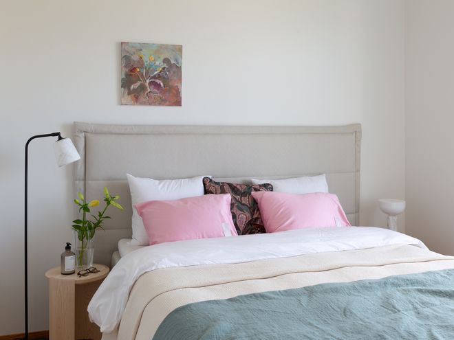 Headboard in the bedroom