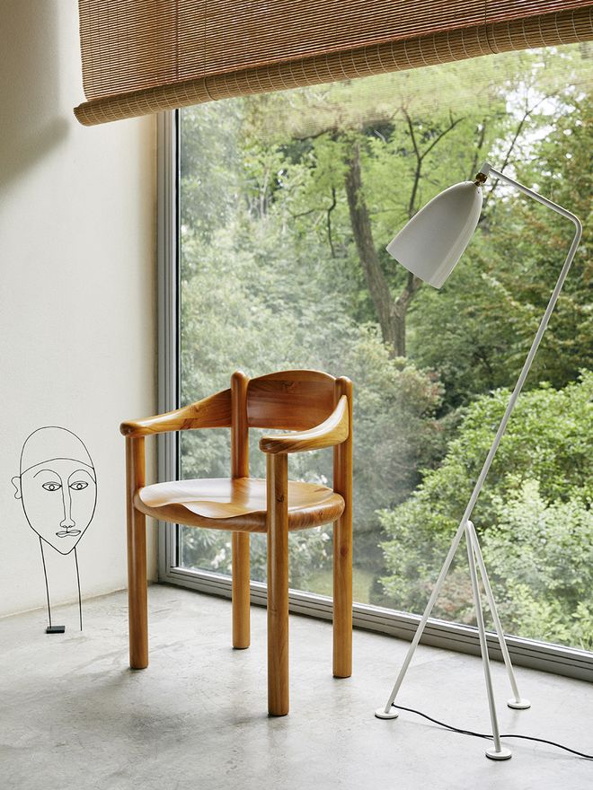 Daumiller armchair and Gräshoppa floor lamp