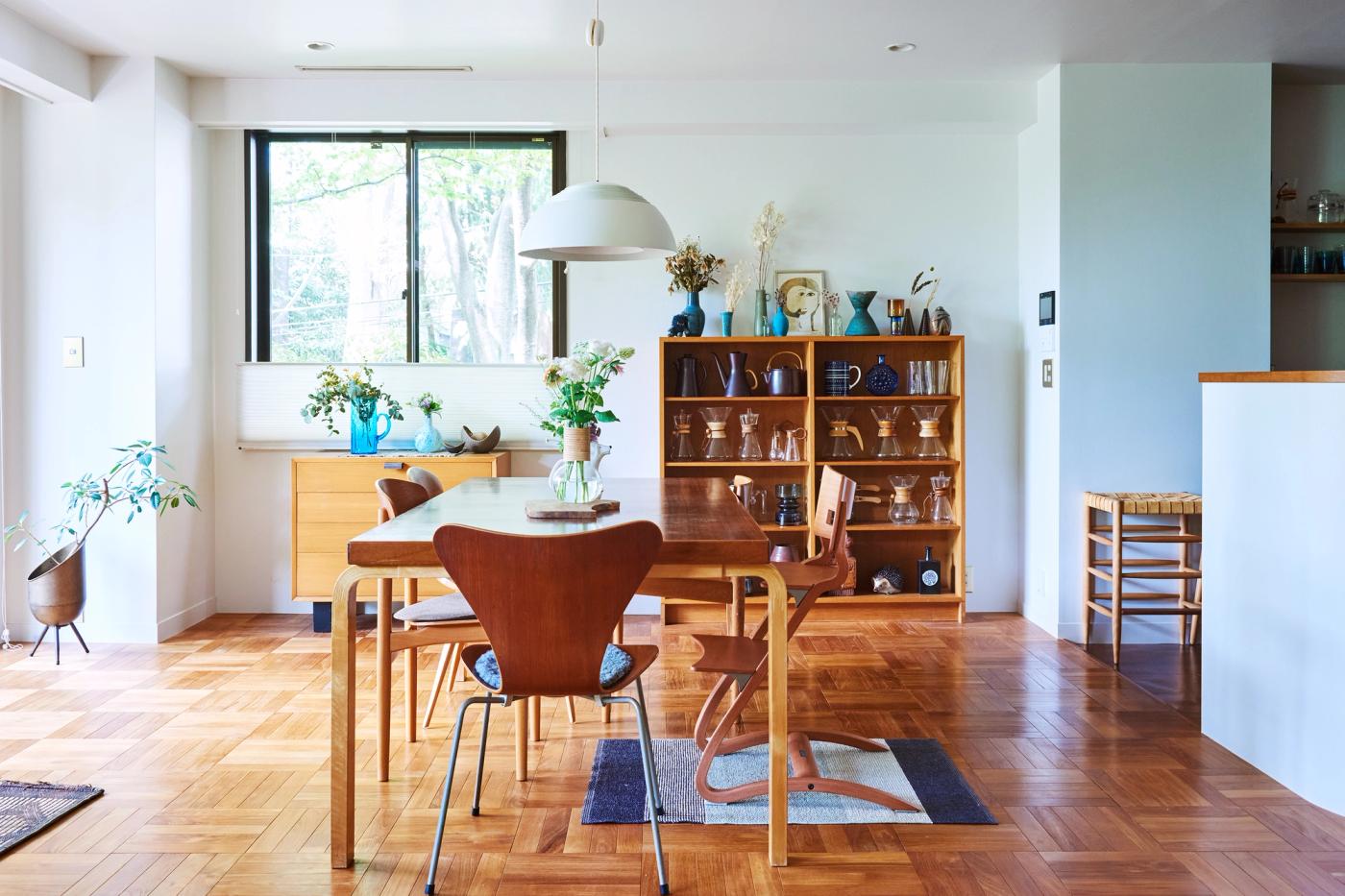Dining table and chairs
