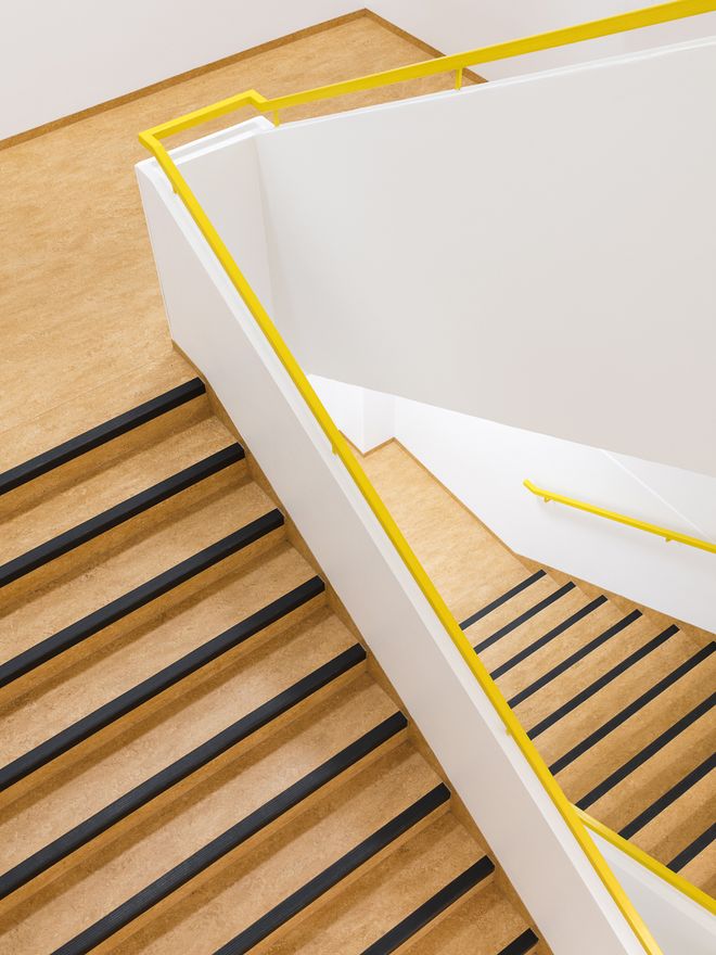 A staircase in Jyväskylä library