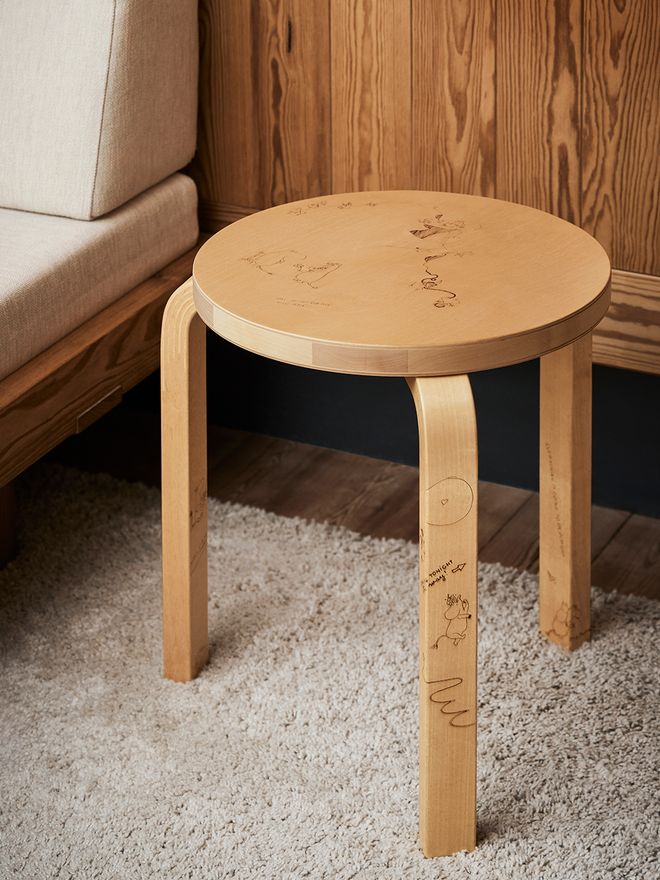 Artek + Moomins collection, stool 60
