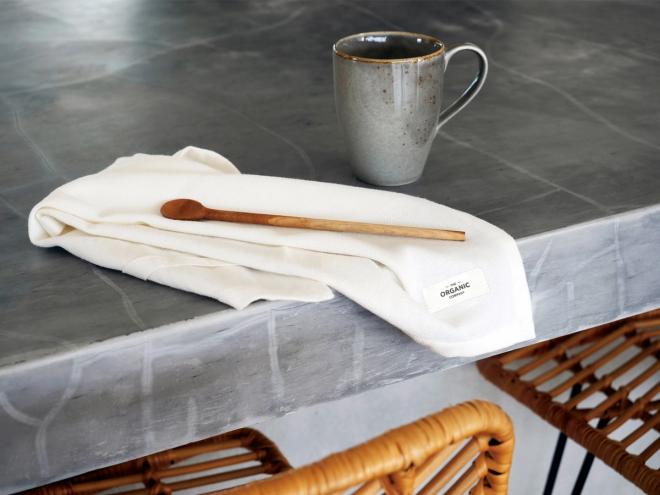Organic Company's white cloth napkin.
