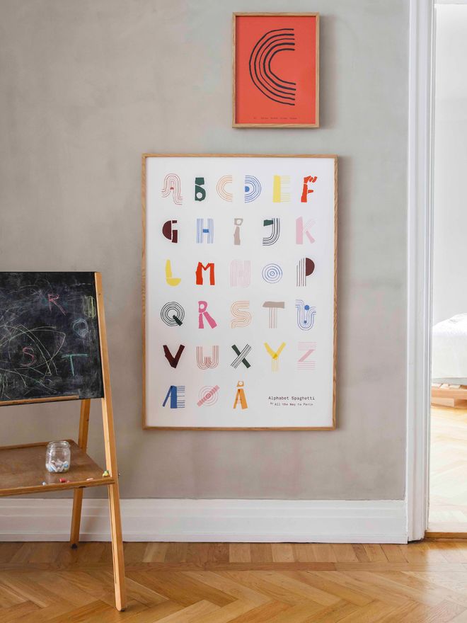 MADO Alphabet Spaghetti poster, 50 x 70 cm, multicolour