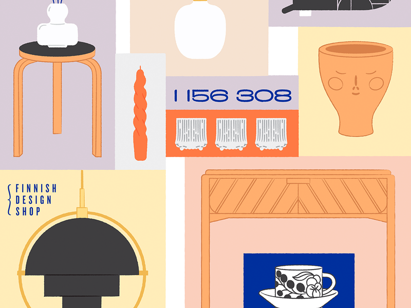 Yli miljoona kiloa designaarteita 99 maahan – Finnish Design Shopin vuosi 2020 lukuina