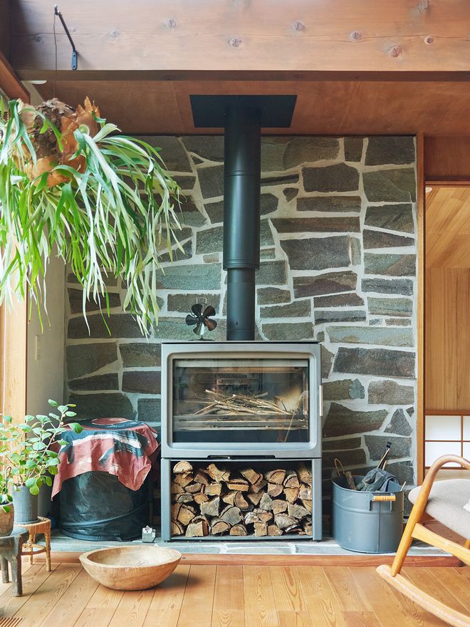 A fireplace