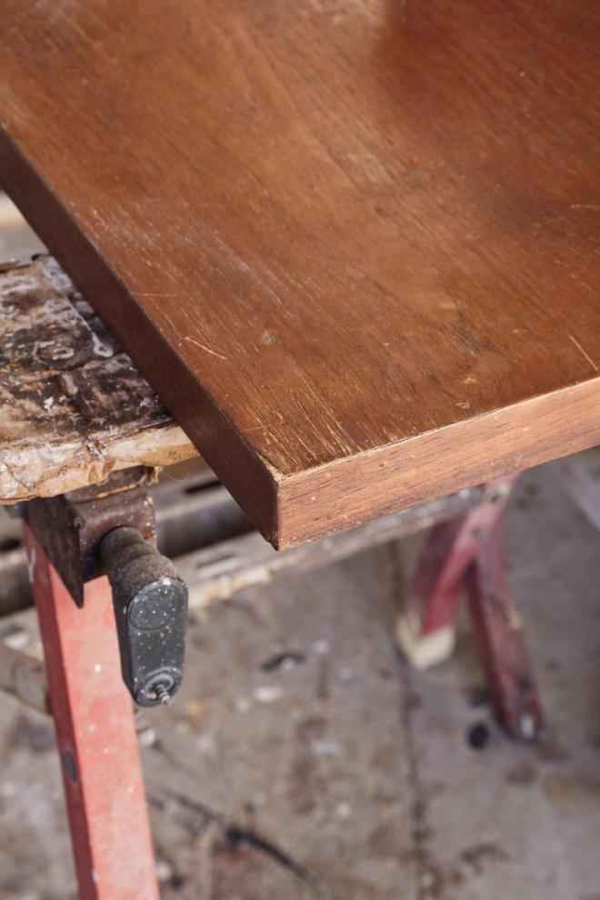 Worn put veneer surface