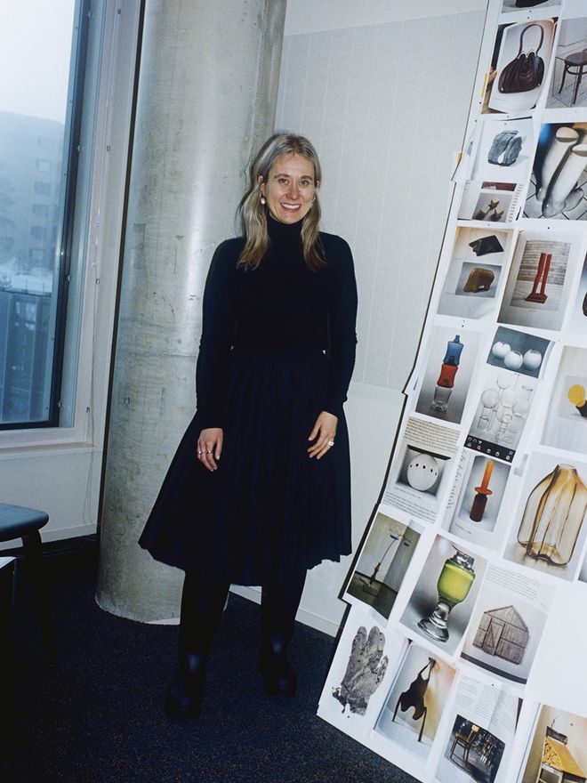 A portrait of Janni Vepsäläinen, creative director of Iittala