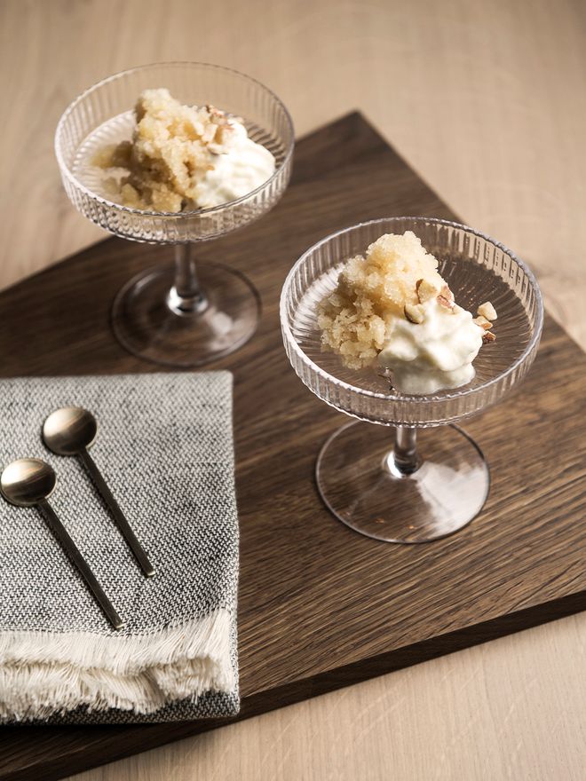 ferm LIVING Ripple champagne saucer