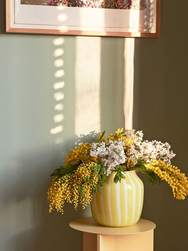 Hay’s wide, vibrant yellow Juice vase