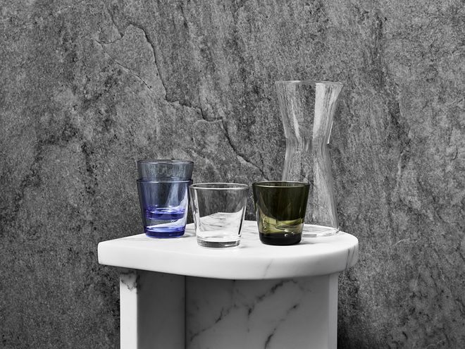 Iittala Kartio tumblers and pitcher