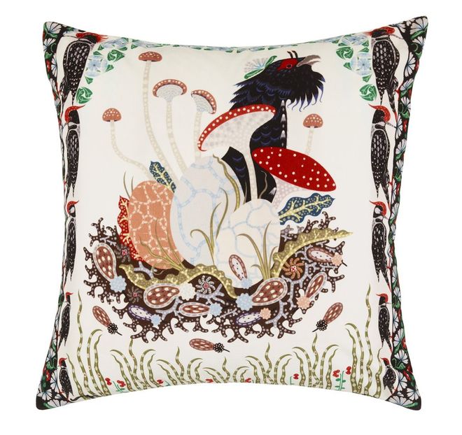 Klaus Haapaniemi's Woodpeckers cushion cover