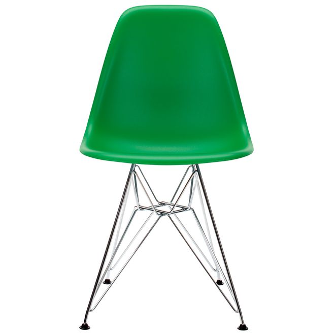 Vitra Eames DSR chair, green - chrome