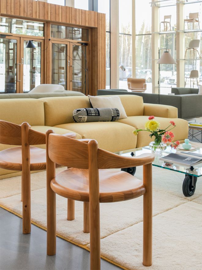 GUBI  Daumiller armchair, golden pine