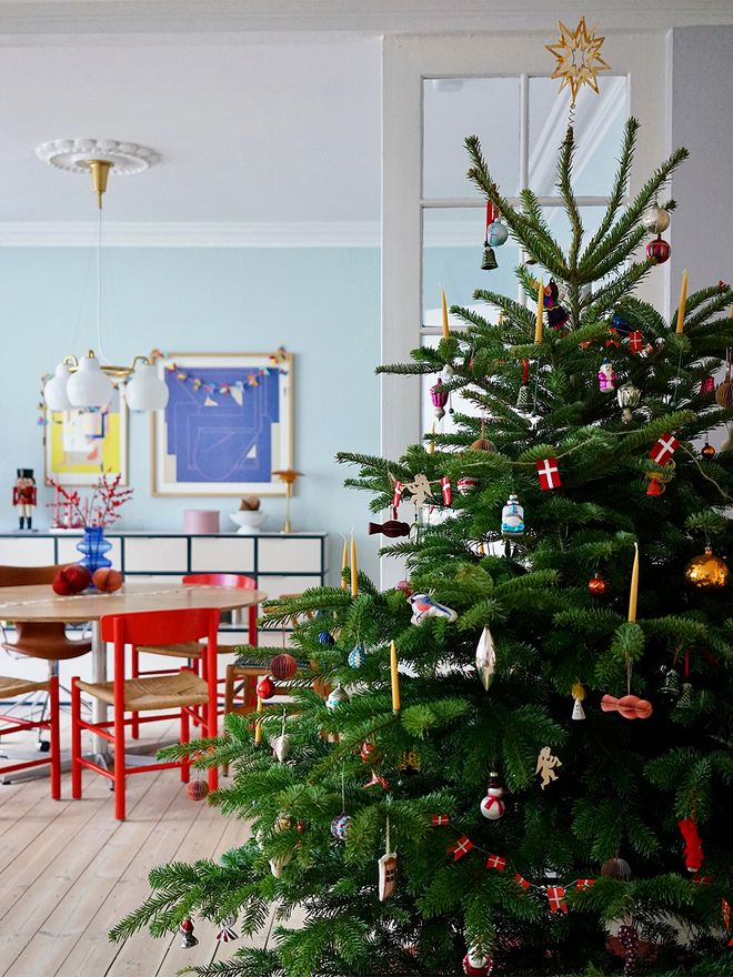 A traditional Christmas tree