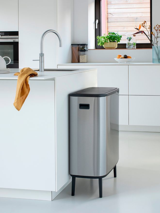 Brabantia Bo Touch Bin Hi, 2 x 30L, matt steel
