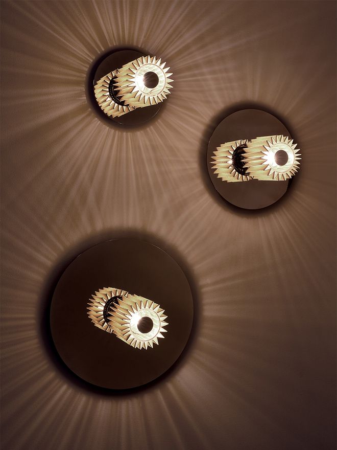 DCW éditions In The Sun 270 wall/ceiling lamp, gold - gold