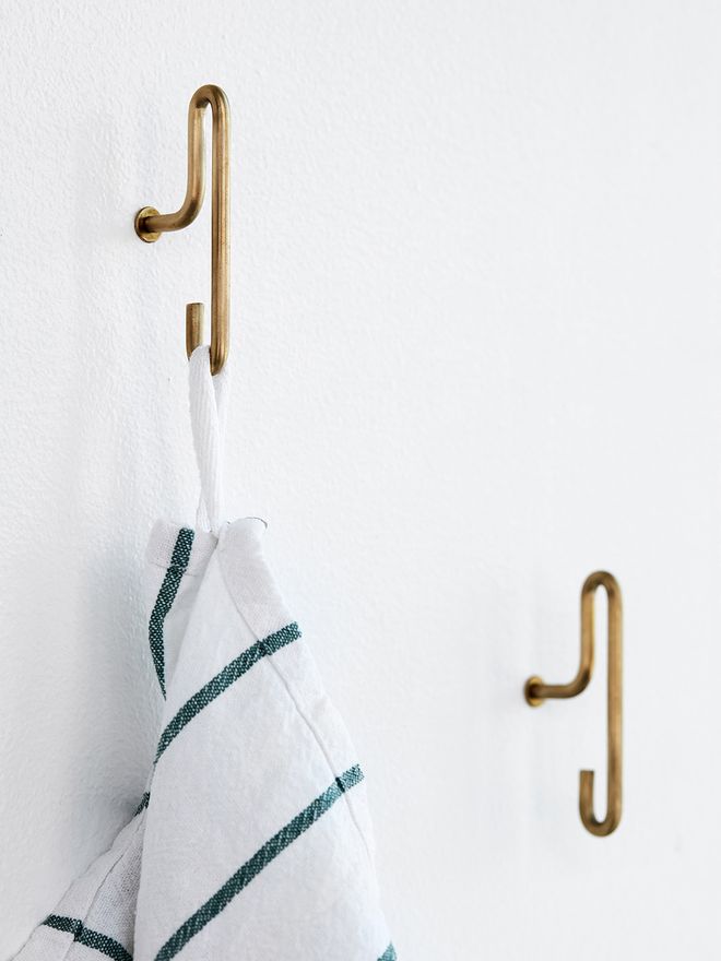 Moebe's brass wall hooks.