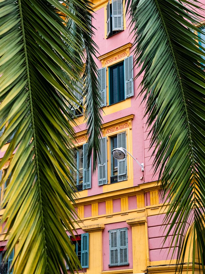 Colorful buildings in Le Port, Nice