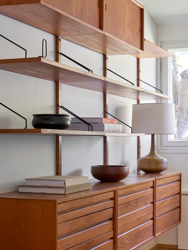 A vintage bookshelf