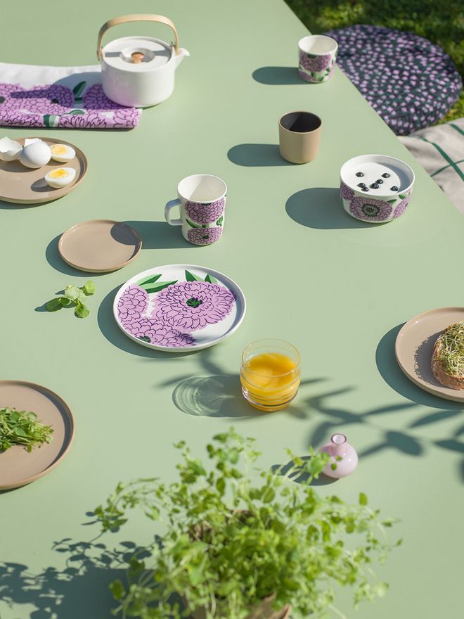 Marimekko oiva tableware in terra