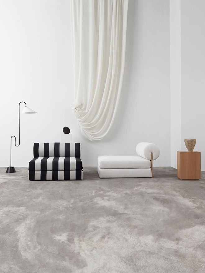 Lollipop bed chair, black - white Reflex 0159
