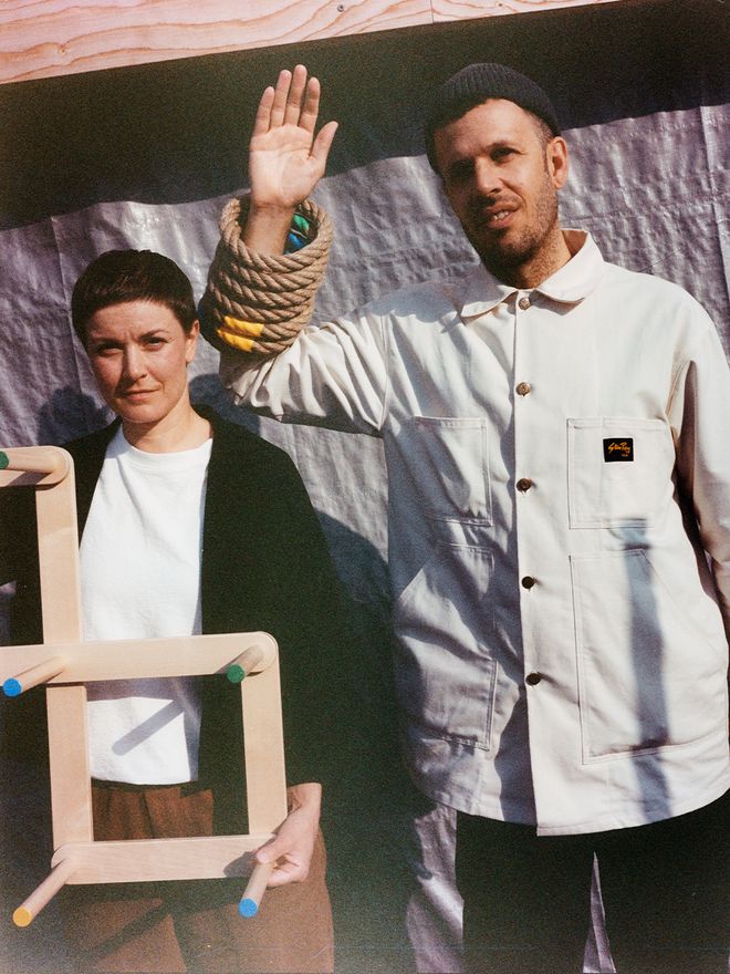 An image featuring Studio Kaksikko at the PELATA pieces launch event in Helsinki.