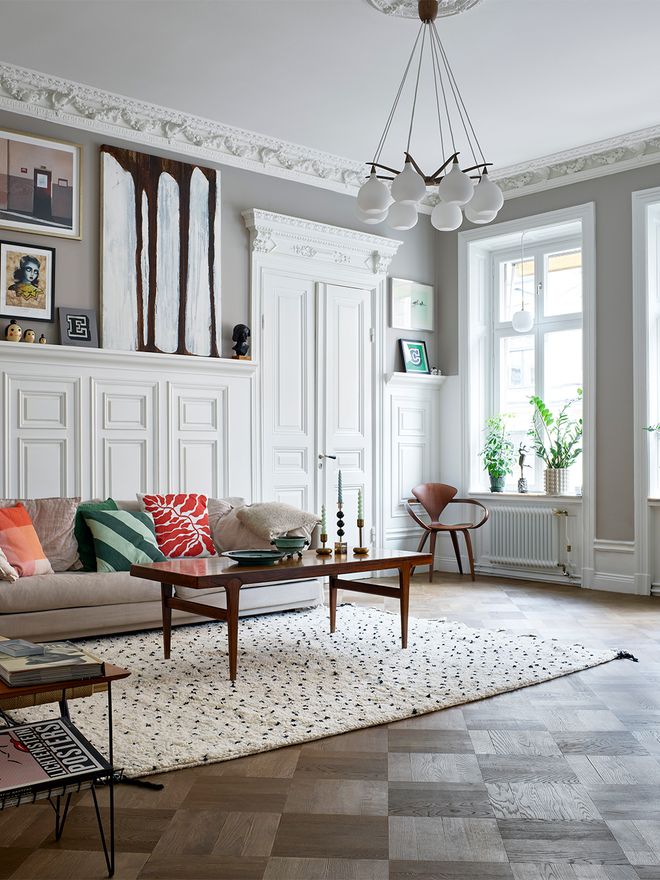Living room in Gabriella Gullberg’s apartment