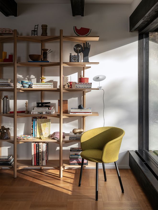 Hem's Zig Zag shelf in living room decor.