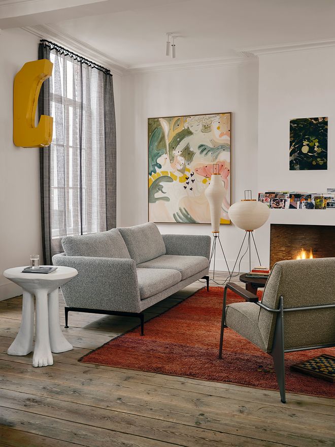 Vitra Suita classic sofa, 3-seater, aluminium - grey