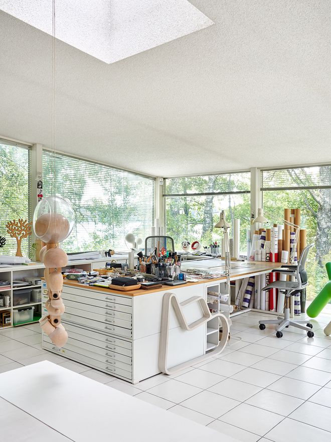 Eero Aarnio's home office